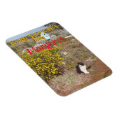 Magnet Flexible Chat Smoking Mignon Rouge Jaune Saint-Valentin Nom (Côté Droit)