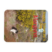Magnet Flexible Chat Smoking Mignon Rouge Jaune Saint-Valentin Nom (Horizontal)