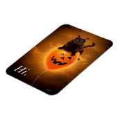Magnet Flexible Chat sur ballon d'Halloween (Côté Gauche)