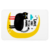 Magnet Flexible Chat sur la lune (Horizontal)