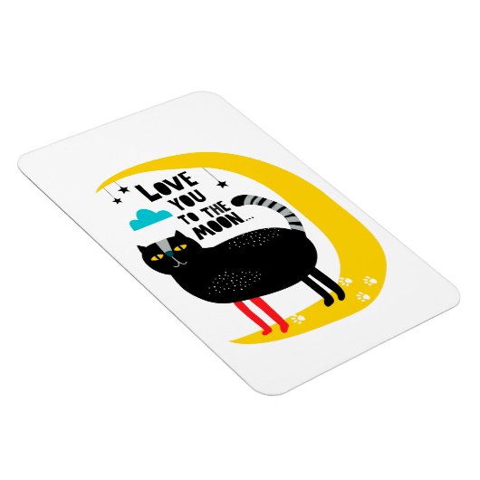 Magnet Flexible Chat sur la lune (Côté Droit)