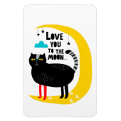 Magnet Flexible Chat sur la lune (Vertical)