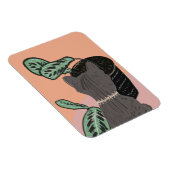 Magnet Flexible Chat Tigre Gris Plantes Merci  (Côté Droit)