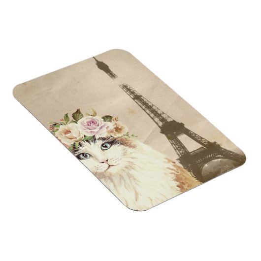 Magnet Flexible Chat & Tour Eiffel (Côté Droit)