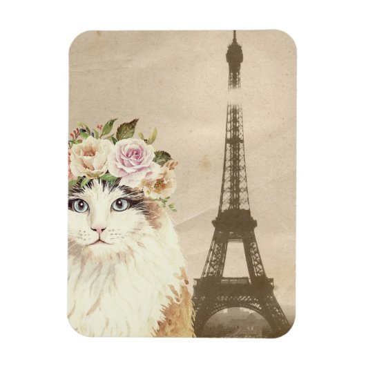Magnet Flexible Chat & Tour Eiffel (Vertical)
