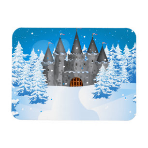 Magnet Flexible château à queue de fée Hiver