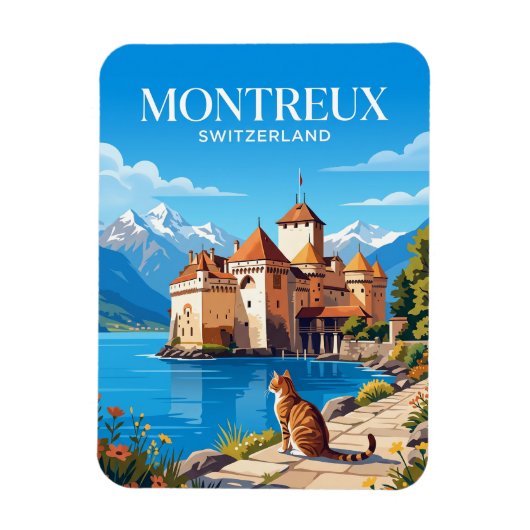 Magnet Flexible Château de Chillon Suisse (Vertical)