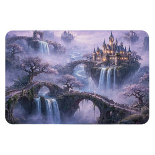 Magnet Flexible Château de Fantaisie Paysage Surréaliste Bleu Lava
