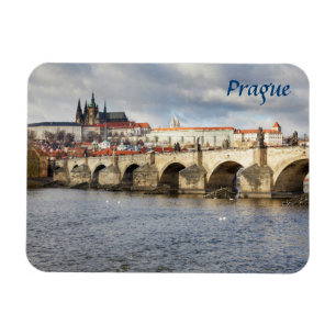 Magnet Flexible Château de Prague et pont Charles photo souvenir