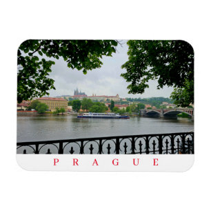 Magnet Flexible Château de Prague et vue sur le fleuve aimant frig