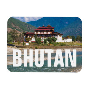 Magnet Flexible Château de Punakha, Bhoutan, Asie