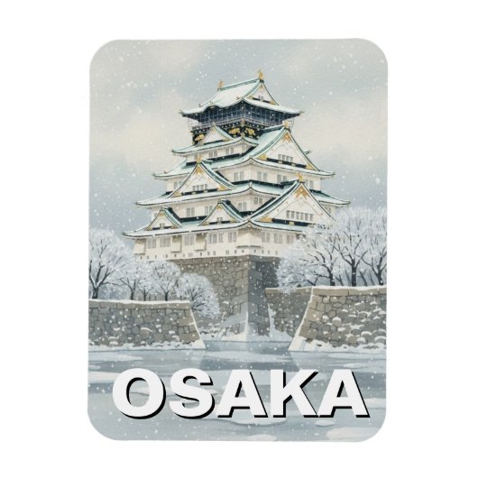 Magnet Flexible Château d'Osaka Japon (Vertical)