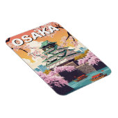 Magnet Flexible Château d'Osaka Japon (Côté Droit)