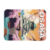 Magnet Flexible Château d'Osaka Japon (Horizontal)
