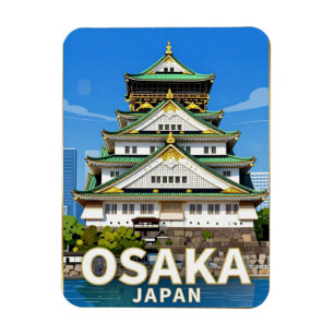 Magnet Flexible Château d'Osaka Toit Doré Japonais 🏯