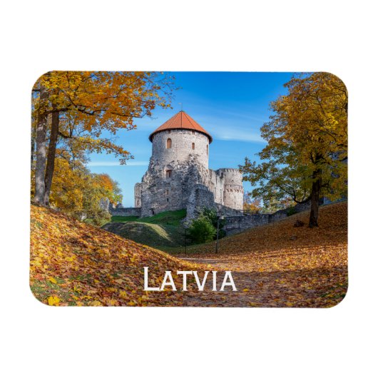 Magnet Flexible Château médiéval entouré de forêt (Horizontal)