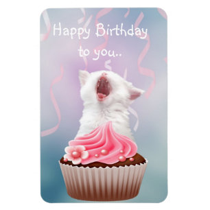 Magnet Flexible Chaton de joyeux anniversaire