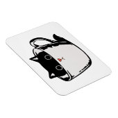 Magnet Flexible Chaton noir avec nez rouge caché dans une tasse (Côté Droit)