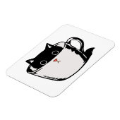 Magnet Flexible Chaton noir avec nez rouge caché dans une tasse (Côté Gauche)
