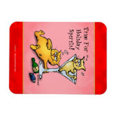 Magnet Flexible Chatons de cocktail Esprits de fêtes Cartoon (Horizontal)