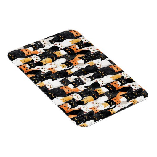 Magnet Flexible Chats blancs oranges noirs (Côté Droit)