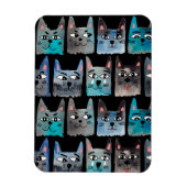 Magnet Flexible Chats bleus (Vertical)