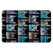 Magnet Flexible Chats bleus (Horizontal)