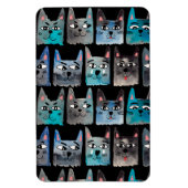 Magnet Flexible Chats bleus (Vertical)