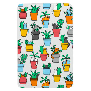 Magnet Flexible Chats dans les pots à fleurs