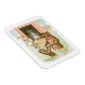 Magnet Flexible Chats de plage par Louis Wain (Côté Droit)