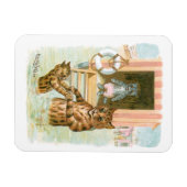 Magnet Flexible Chats de plage par Louis Wain (Horizontal)