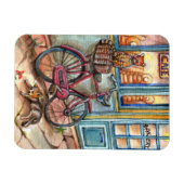 Magnet Flexible Chats devant la boulangerie (Horizontal)