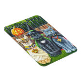 Magnet Flexible Chats d'Halloween en costume Aquarelle Art (Côté Droit)
