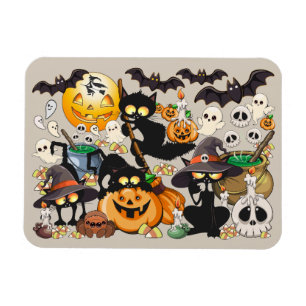Magnet Flexible Chats drôles de Halloween Fête