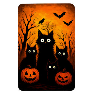 Magnet Flexible Chats et Chauves-Souris effrayants pour Halloween