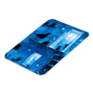 Magnet Flexible Chats noirs gothiques fantaisistes d'Halloween eff