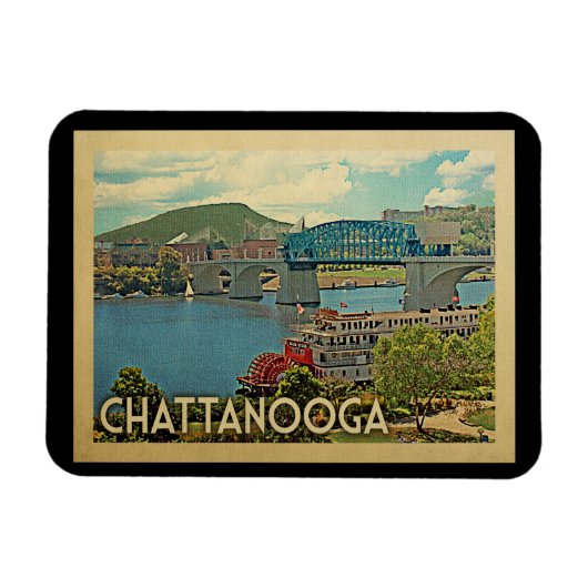 Magnet Flexible Chattanooga Tennessee Vintage voyage (Horizontal)