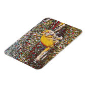 Magnet Flexible Chatte gingembre pour une promenade (Côté Gauche)