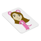 Magnet Flexible chatte rose (Côté Droit)