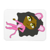 Magnet Flexible chatte rose (Horizontal)