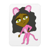 Magnet Flexible chatte rose (Vertical)