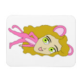 Magnet Flexible chatte rose (Horizontal)