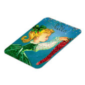 Magnet Flexible Chaussettes rouges Vintage Noël parties scintillan (Côté Gauche)