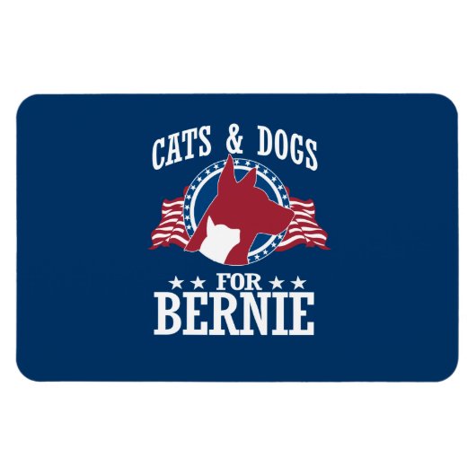 MAGNET FLEXIBLE CHAUSSURES ET CHIENS POUR BERNIE SANDERS (Horizontal)