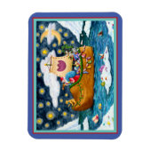 MAGNET FLEXIBLE CHAUSSURES NÉERLANDAISES PÈRE NOËL SHIP, ICEBERGS, (Vertical)