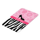 Magnet Flexible Chaussures Noir Rose Cute Tendance Zebra Imprimer (Côté Gauche)