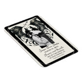 Magnet Flexible Chauves-souris gothiques noir crème argent Amour É (Côté Droit)