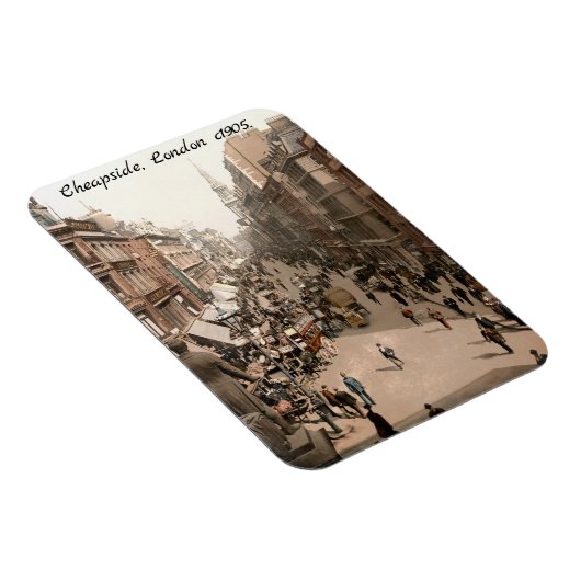 Magnet Flexible Cheapside c1905, Londres scène de rue (Côté Droit)