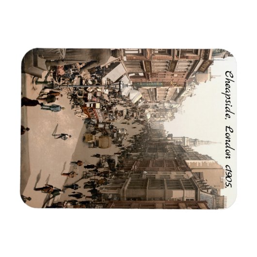 Magnet Flexible Cheapside c1905, Londres scène de rue (Horizontal)