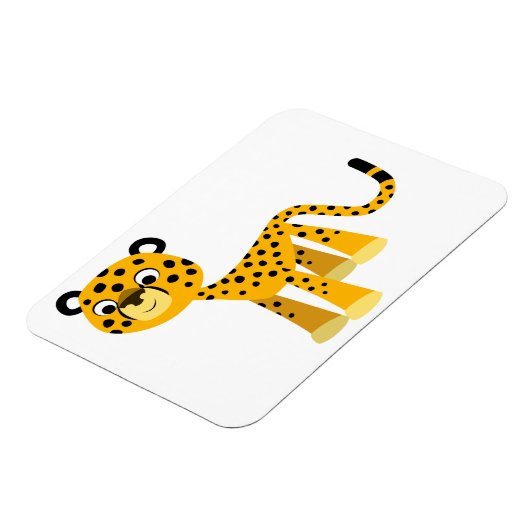 Magnet flexible Cheetah Cartoon joyeux (Côté Gauche)